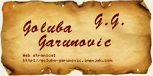 Goluba Garunović vizit kartica